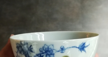 景德镇陈晋铭经草堂手绘宋人画意大茶碗